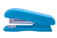 Степлер пластиковий RUBBER TOUCH до 20арк., блакитний, Блакитний