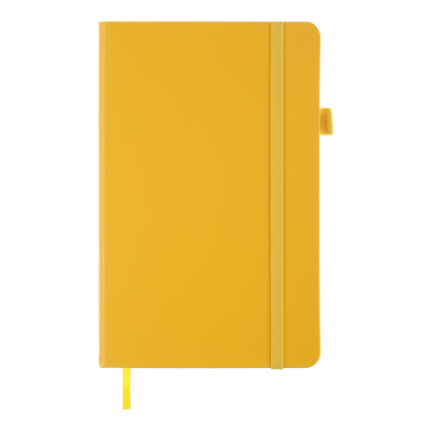 Книга записна ETALON 125*195, 96 арк., чистый блок, обкл. штучна шкіра, жовтий