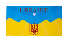 Папка-конверт на кнопці DL, UKRAINE, жовтий, Жовтий