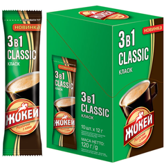 Кава розчинна 3в1, 12г*10 стік, "Classic", ЖОКЕЙ
