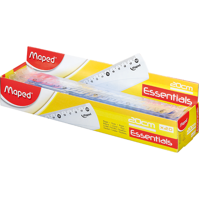 Лінійка ESSENTIALS, 20см пластикова, дисплей