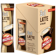 Кава розчинна 3в1, 12г*10 стік, "Latte", ЖОКЕЙ