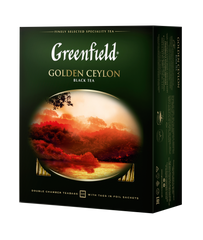 Чай чорний GOLDEN CEYLON 2гх100шт. "Greenfield" , пакет