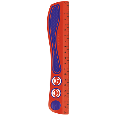 Лінійка KIDY GRIP, 20см пластикова, блістер, Жовтий