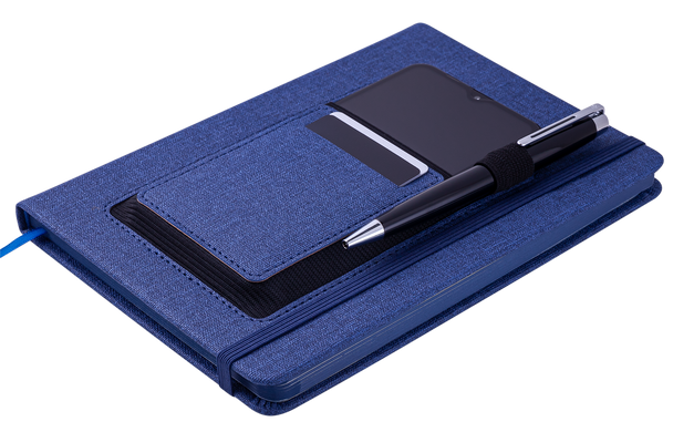Блокнот діловий COMFORT А5, 96 арк., чистий, обкл. штучна шкіра, синій, Синій