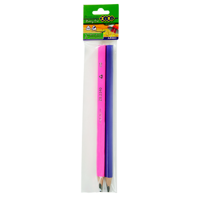 Олівець графітовий тригранний JUMBO HB, без гумки, 2 шт в блістері