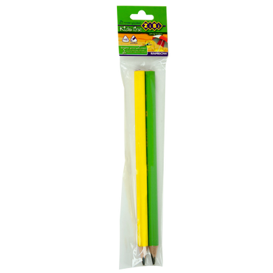 Олівець графітовий тригранний JUMBO HB, без гумки, 2 шт в блістері