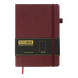 Блокнот діловий BRIEF А5, 96л, крапка, обкладинка штучна шкіра, бордовий