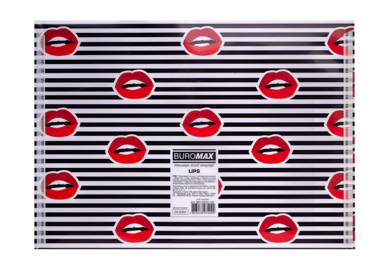 Папка-конверт на кнопці А4, LIPS, червоний, Червоний