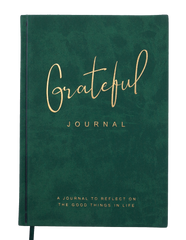 Блокнот діловий GRATEFUL А5, 96л, крапка, обкладинка штучна шкіра, зелений