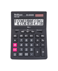 Калькулятор BS-8886BK 16р., 2-живл., Чорний