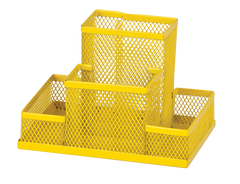 Прибор настільний 150x100x100мм металевий, жовтий, Жовтий