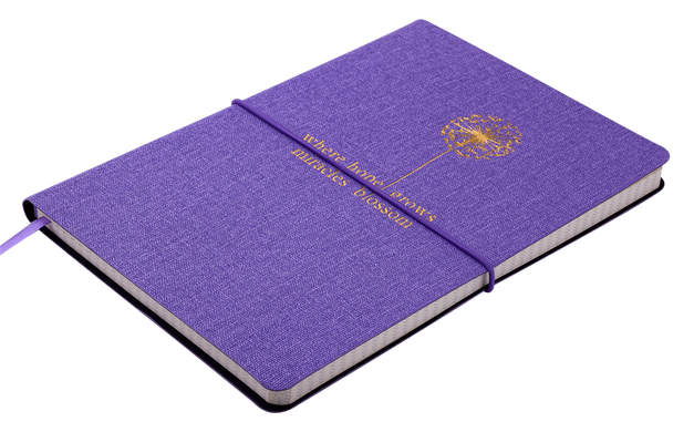 Блокнот діловий NICE А5, 96 арк., лінія, обкл. штучна шкіра, фіолетовий, Фіолетовий