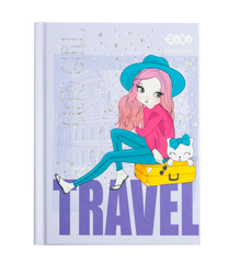 Блокнот CUTE GIRL, А-6, 64л., кл., тв. обкл., мат. лам.+лак, фіолетовий, KIDS Line