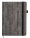Блокнот діловий WOOD А5, 96 арк., лінія, обкл. штучна шкіра, сірий, Сірий