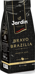 Кава в зернах темного обсмаження 1 кг, "Bravo Brazilia", JARDIN