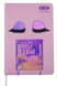 Щоденник шкільний EYES, В5, 48 арк., тверд. обл., шт.шкіраПоролон, бузковий