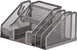 Прибор настільний 210x150x100мм, металевий, срібло, Сріблястий