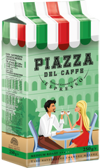 Кава мелена "Espresso" 250 г, Piazza del Caffe середнього обсмаження