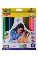 Кольорові олівці JUMBO, з чинкою 12 кольорів