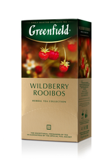 Чай трав'яний ройбош 1.5г*25*10, пакет, "Wildberry Rooibus", GREENFIELD