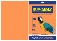 Папір кольоровий А4, 80г/м2, INTENSIV, помаранчевий, 20л., Помаранчевий