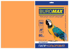 Папір кольоровий А4, 80г/м2, INTENSIV, помаранчевий, 50л., Помаранчевий