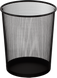 Корзина для паперів кругла 295x238x345мм, металева, чорна, Чорний