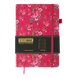Блокнот діловий CHERIE А5, 96л, лінія, обкладинка штучна шкіра, малиновий
