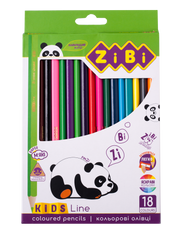 Кольорові олівці, 18 кольорів, KIDS LINE