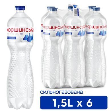Вода мінеральна сильногазована, 1,5л, "Моршинська", ПЕТ