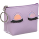 Кейс для монет EYES плоский 13x10,5x5,5 см, лавандовий з декорацією "голографічні очі"