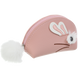 Кейс для монет FUR RABBIT, плоский 12,5x8,5x4,5 см, персиковий зі штучним хутряним хвостом на блискавці