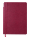 Блокнот діловий FRESH А5, 96 арк., лінія, обкл. штучна шкіра, т.-червоний, бордовый
