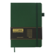 Блокнот діловий BRIEF А5, 96л, клітинка, обкладинка штучна шкіра, зелений