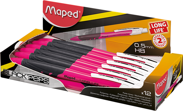 Олівець механічний BLACK PEPS Long Life 0.5мм, з гумкою, рожевий