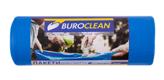 Пакети для сміття 240л/10 шт, міцні, сині 900х1300мм, 35мкм BuroClean EuroStandart