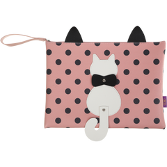 Папка А4 PUSSY CAT 33x24x1,5 см, декор кота з рухливим хвостом, рожева
