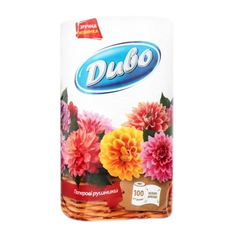 Рушник целюлозний "Диво", по 1 рул., на гільзі, 2-х шар., білий