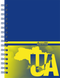 Книга для нотаток А6, 96 арк., пружина, кл., тв. лам. палітурка, Синій