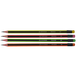 Олівець графітовий NEON НВ, чорно-неоновий, з гумкою, карт. коробка