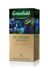 Чай чорний 1.5г*25*10, пакет, "Blueberry Nights", GREENFIELD