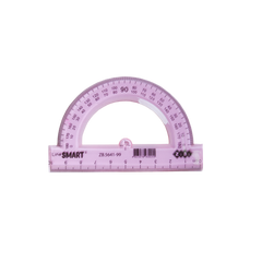 Транспортир 100мм, тонований, асорті, Асорті