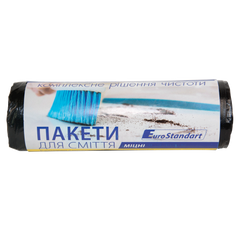 Пакети для сміття 120л/10шт, міцні, чорні BuroClean EuroStandart
