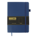 Блокнот діловий BRIEF А5, 96л, крапка, обкладинка штучна шкіра, синій