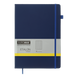 Книга записная ETALON 210*295, 96л., клетка, обложка искуственная кожа, синий