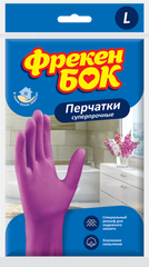 Рукавички універсальні, латексні, суперміцні, розмір L, рожеві, ФРЕКЕН БОК