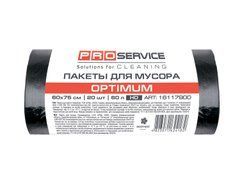 Пакети для смiття OPTIMUM, п/е, 60*70, 8 мкм, чорні, HD, 60л/20шт (50шт/ящ) PRO SERVICE