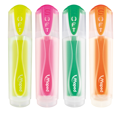 Текст-маркер FLUO PEPS Ultra Soft TRANSPARENT, набір із 4 шт., блістер, асорті, Асорті