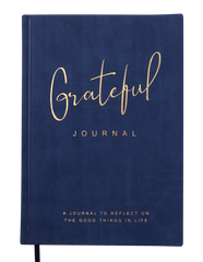 Блокнот діловий GRATEFUL А5, 96л, чистий, обкладинка штучна шкіра, синій